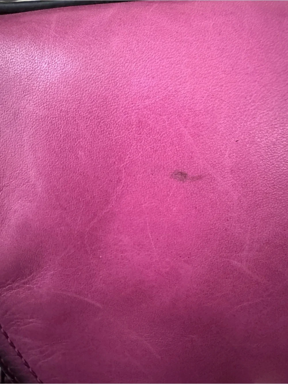 Stylish Pink Leather Crossbody Saddle Bag
